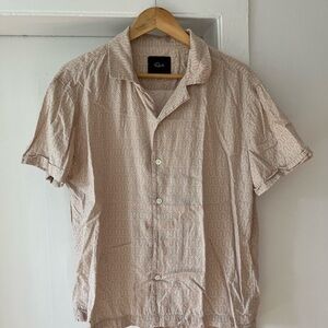 Rails Beige and Pink Patterned Men's Shirt